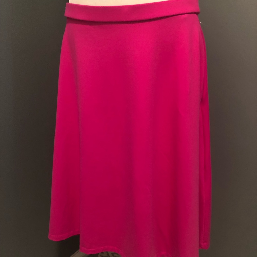 NWT Adrienne Vittadini Full A Line Skirt Fucsia
